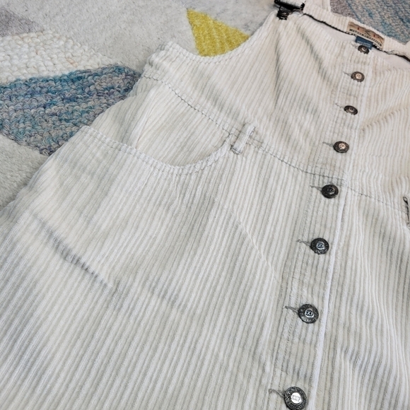 VTG Express Corduroy Pinafore Dress Size Large - Picture 3 of 5